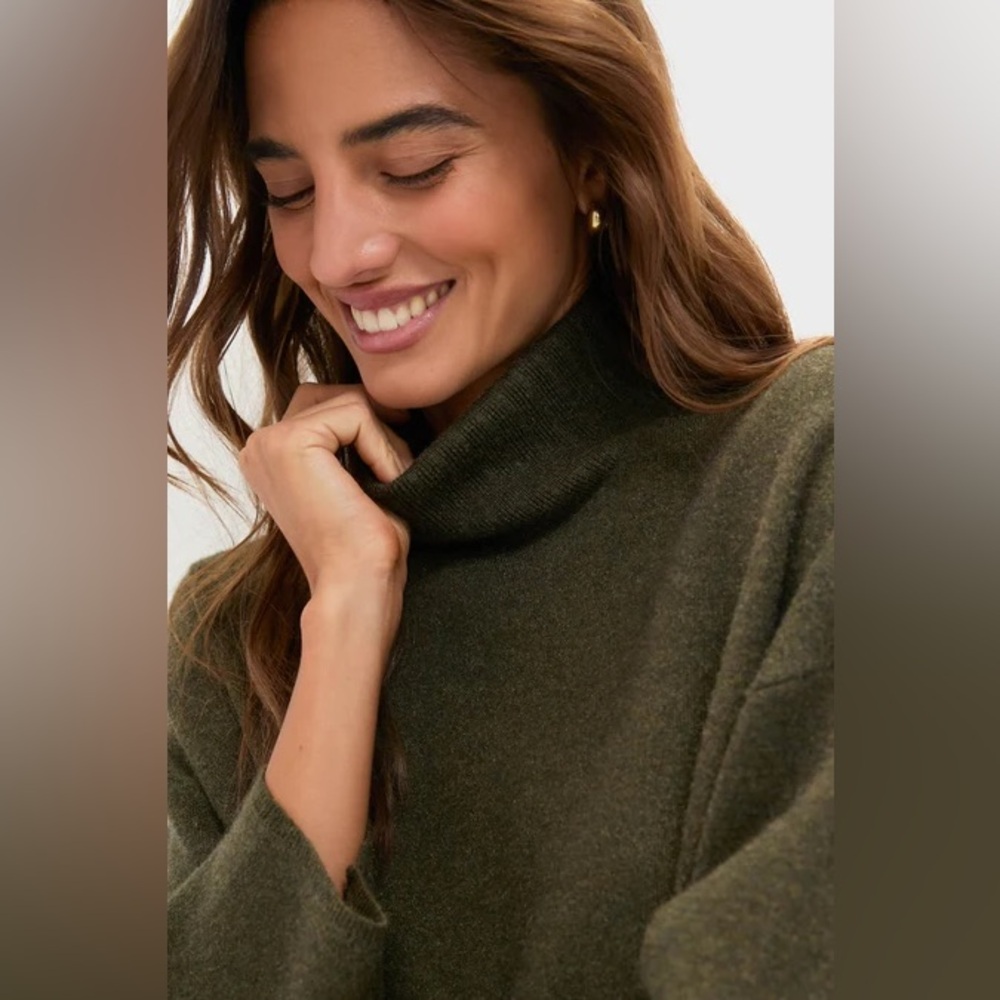 Pomander Place Tuckernuck Moss Green Vivianne Turtleneck Sweater Dress XL NWT - Picture 5 of 6